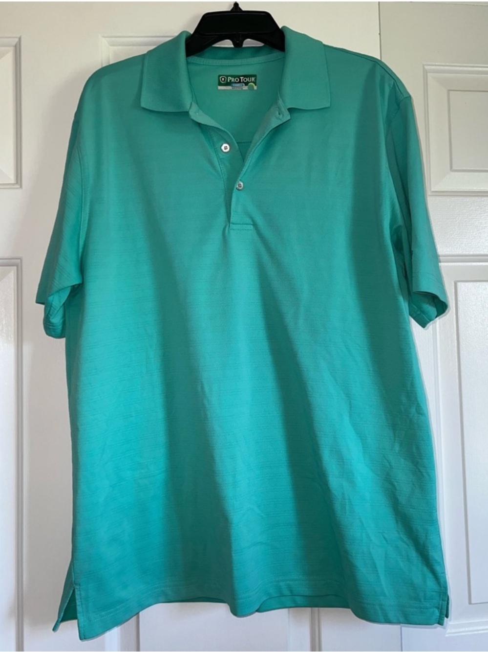 Men's Teal Polo Shirt - Short Sleeve Performance